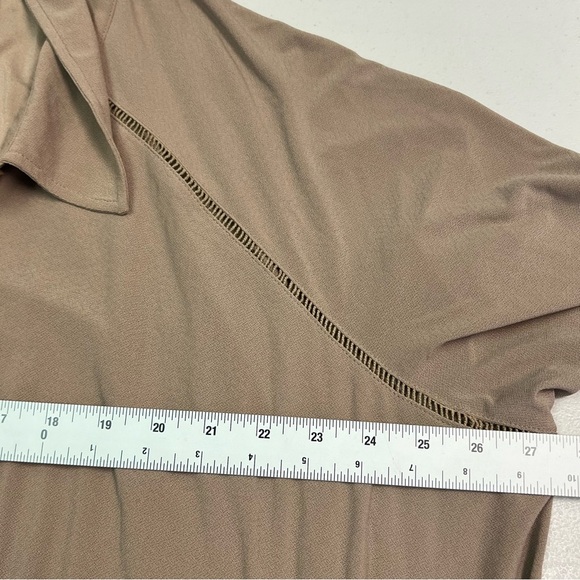 Attitudes by Renee | Tan Button Down Shirt - Picture 11 of 11